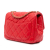 Chanel B Chanel Red Lambskin Leather Leather Mini Square Classic Lambskin Pearl Crush Single Flap Italy