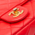 Chanel B Chanel Red Lambskin Leather Leather Mini Square Classic Lambskin Pearl Crush Single Flap Italy