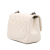 Chanel B Chanel White Ivory Calf Leather Mini Square Classic Crumpled skin Single Flap Italy