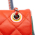 Chanel B Chanel Red with Blue Navy Lambskin Leather Leather Medium Quilted Lambskin Cuba Color Flap Italy