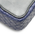 Bottega Veneta B Bottega Veneta Black with Blue Calf Leather Intrecciato Trimmed Crossbody Italy