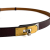 Hermès Kelly 18 Bi-color Hardware Leather Thin Belt Moka