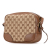Gucci AB Gucci Brown Beige Canvas Fabric GG Bree Crossbody Italy