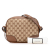 Gucci AB Gucci Brown Beige Canvas Fabric GG Bree Crossbody Italy