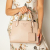 Prada Monochrome Saffiano Leather Tote Handbag Beige Pink