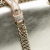 Fendi B Fendi Silver Calf Leather Small Scalloped Metallic skin Studded Pearl Kan I Crossbody Italy