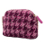 Chanel B Chanel Purple Magenta Tweed Fabric CC Houndstooth Clutch On Chain Italy
