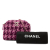 Chanel B Chanel Purple Magenta Tweed Fabric CC Houndstooth Clutch On Chain Italy