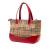 Burberry B Burberry Brown Beige with Red Canvas Fabric Haymarket Check Tote United Kingdom
