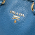 Prada B Prada Blue Calf Leather Vitello Daino Open Convertible Tote Italy