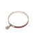 Hermès B Hermès Red with Silver Calf Leather Palladium Plated Kelly H Lock Bangle France