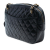 Chanel B Chanel Black Lambskin Leather Leather CC Quilted Lambskin Chain Camera Bag France