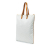 Gucci B Gucci White Coated Canvas Fabric GG Supreme Heritage Logo Flat Zip Tote Italy