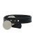 Hermès AB Hermès Black with Silver Calf Leather Swift Clou de Selle Looping Bracelet France