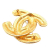 Chanel B Chanel Gold Gold Plated Metal CC Quilted Brooch France