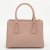 Prada Galleria Small Saffiano Lux Leather 2-Ways Handbag Beige Pink