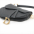 Christian Dior Saddle Grained Calfskin Leather with Strap Handbag Black