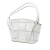 Bottega Veneta B Bottega Veneta White Calf Leather Small skin Maxi Intrecciato Arco Satchel Italy
