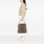 Gucci B Gucci Brown Beige with Gold Light Gold Canvas Fabric Large GG Bella Shoulder Bag Italy