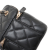 Chanel AB Chanel Black Lambskin Leather Leather Mini Lambskin Vanity Case with Chain Italy
