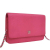 Chanel B Chanel Pink Dark Pink Calf Leather CC Lizard Embossed skin Wallet On Chain Italy