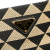 Prada AB Prada Brown Beige Canvas Fabric Embroidered Triangolo Symbole Shopping Tote Italy