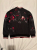 Dolce&Gabbana Bomberjacke aus dunklem Baumwollfrottee mit Blumendruck