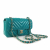 Chanel Classic Single Flap Mini Lambskin Leather Chevron Shoulder Bag Green