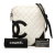 Chanel AB Chanel White with Black Lambskin Leather Leather Lambskin Cambon Ligne Crossbody Italy