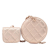 Chanel Pink CC Quilted Metallic Lambskin Coin Pouch and AirPods Pro Case Italy