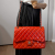 Chanel Classic Double Flap Jumbo Lambskin Leather Chain Bag Red/Orange