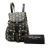 Saint Laurent B Saint Laurent Black with Multi Calf Leather Prairie Floral Printed Festival Backpack Italy