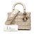 Christian Dior B Dior Gold Light Gold Calf Leather Medium Metallic Grained skin Cannage Supple Lady Dior Italy