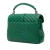 Saint Laurent Green Sheepskin Leather Leather Medium Quilted Chevron Sheepskin College Satchel Italy