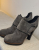 Tod's Grey suede ankle boots with buckle