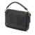 Fendi B Fendi Black Calf Leather Mini Zucca Embossed Baguette Satchel Italy