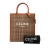 Celine AB Celine Brown Canvas Fabric Small Vertical Cabas Satchel Italy
