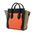 Celine B Celine Orange with Multi Calf Leather Nano Tricolor Luggage Tote Italy