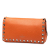 Valentino B Valentino Orange Calf Leather Pebbled skin Rockstud Clutch on Chain Italy