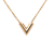 Louis Vuitton AB Louis Vuitton Gold Gold Plated Metal Essential V Necklace Italy