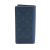Louis Vuitton AB Louis Vuitton Blue Taiga Leather Leather Monogram Taigarama Brazza Bifold Long Wallet France