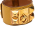 Hermès B Hermès Brown Light Brown Calf Leather and Gold Plated Collier de Chien Bracelet T3 France