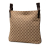 Gucci B Gucci Brown Beige Canvas Fabric GG Crossbody Italy