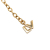 Louis Vuitton B Louis Vuitton Gold Gold Plated Metal Rhinestones Love Letters Necklace Italy