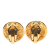 Chanel B Chanel Gold Gold Plated Metal CC Round Clip On Earrings France