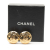 Chanel B Chanel Gold Gold Plated Metal CC Round Clip On Earrings France