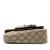 Gucci Brown Beige Coated Canvas Fabric Mini GG Supreme Asymmetric Horsebit 1955 Shoulder Bag Italy
