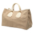 Prada B Prada Brown Beige Canvas Fabric Canapa Tote Italy