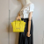 Celine Luggage Nano Drummed Calfskin Leather 2-Ways Tote Bag Yellow