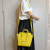 Celine Luggage Nano Drummed Calfskin Leather 2-Ways Tote Bag Yellow